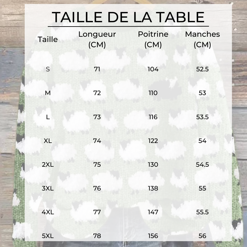 Mode Française’s Lucille - Pull Tricoté En Laine De Mouton Floue Vintage Et Douillette