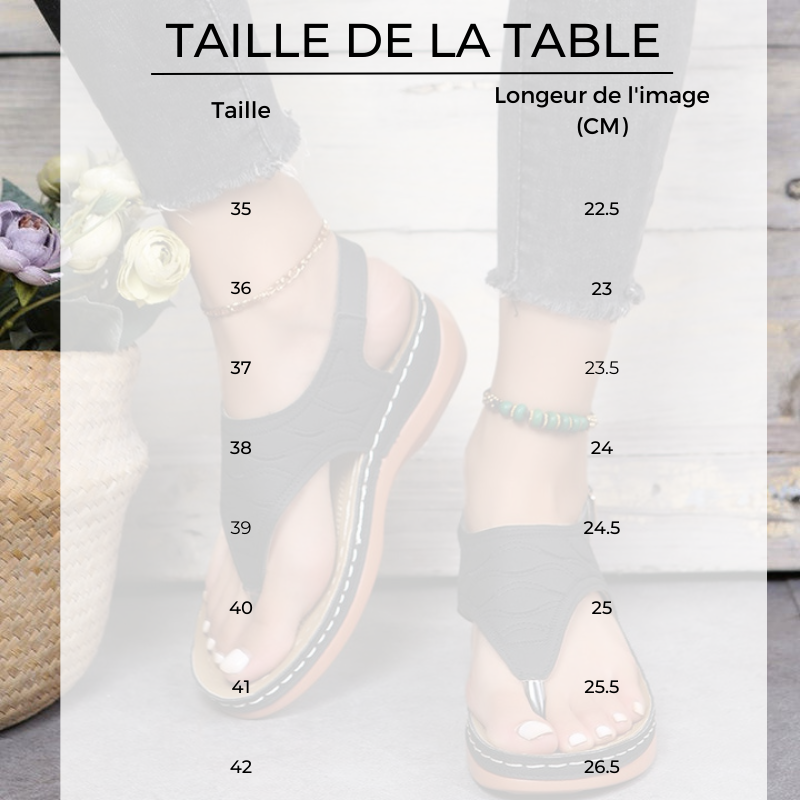 Mode Française’s Lykka - Sandales Orthopédiques Avec T-Strap